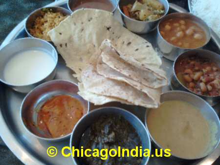 Indian Vegetarian Thali image © ChicagoIndia.us